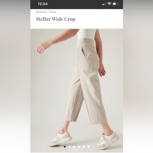 NWT Athleta Stellar Wide Crop 14